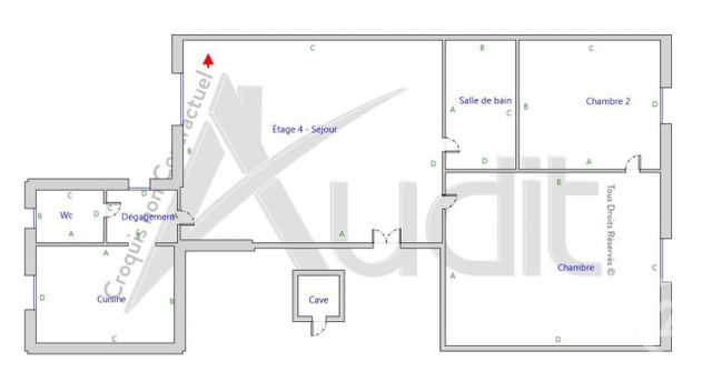 Appartement F3 à vendre - 3 pièces - 48.0 m2 - PARIS - 75017 - ILE-DE-FRANCE - Century 21 Patrimoine 17