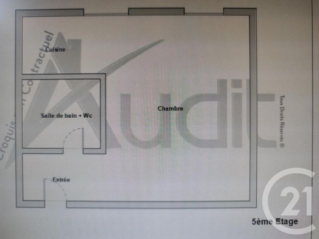 Appartement F1 à vendre - 1 pièce - 23.5 m2 - PARIS - 75017 - ILE-DE-FRANCE - Century 21 Patrimoine 17