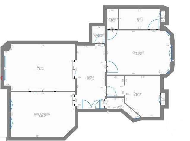 Appartement T3 à vendre - 3 pièces - 75.25 m2 - PARIS - 75017 - ILE-DE-FRANCE - Century 21 Patrimoine 17