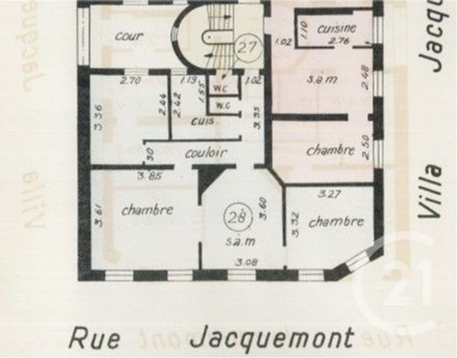 Appartement F3 à vendre - 3 pièces - 54.73 m2 - PARIS - 75017 - ILE-DE-FRANCE - Century 21 Patrimoine 17