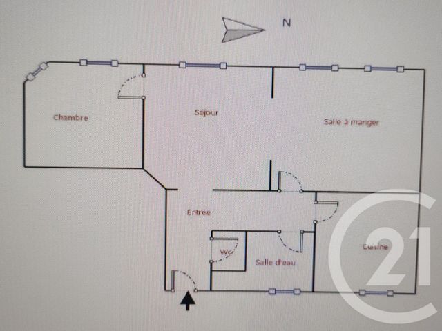 Appartement F3 à vendre - 3 pièces - 54.35 m2 - PARIS - 75017 - ILE-DE-FRANCE - Century 21 Patrimoine 17